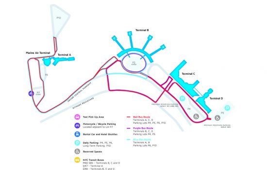 LGA Airport map.